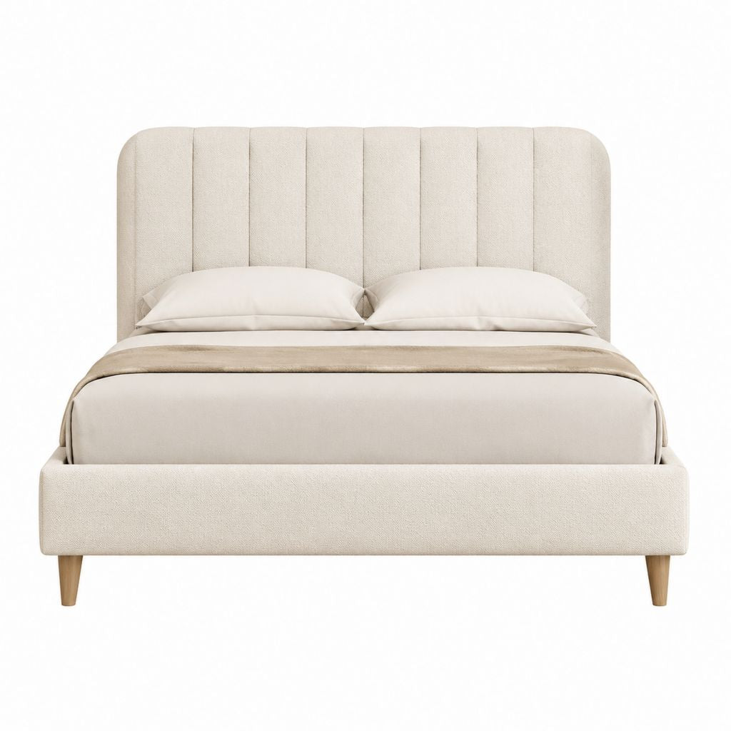 Stauraumbett Polsterbett Beige Polyester Rechteckig 180 x 200 cm